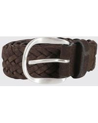 Orciani - Woven Suede Belt - Lyst
