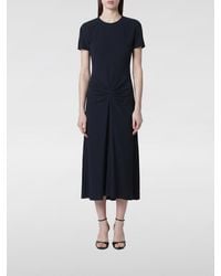 Victoria Beckham - Midi Jersey Sheath Dress With Ruched Waist - Lyst