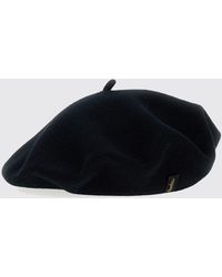 Borsalino - Pure Wool Beret With Applied Logo - Lyst