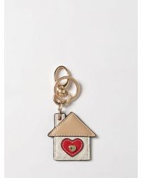 Liu Jo - Home Synthetic Leather And Brass Keychain - Lyst