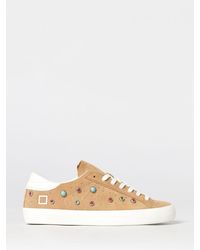 Date - Sneakers Aus Wildleder Mit Nieten Und Steinen - Lyst