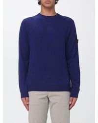 Peuterey - Crew Neck Wool Blend Sweater With Long Sleeves And Applied Logo - Lyst
