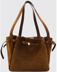 Tory Burch - Romy Large Suede Shoulder Bag With Double Handle - Lyst