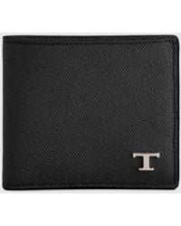 Tod's - T Timeless Grained Leather Wallet - Lyst