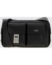 Ferragamo - Smooth Calfskin Leather Crossbody Bag With Zip Closure - Lyst