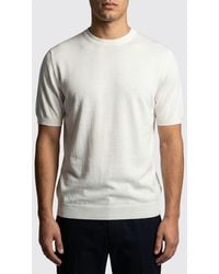 Fedeli - Pull Basique À Col Rond En Coton - Lyst