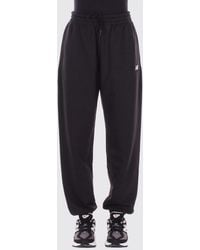 New Balance - Cotton Jogging Trousers With Logo - Lyst