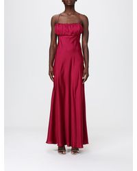 Hanita - Satin Long Dress - Lyst