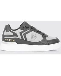 Philipp Plein - Pit-$Top Monogram Leather Low-Top Trainers With Hexagon Logo - Lyst
