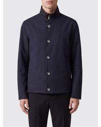 Herno - Single-Breasted High Neck Short Coat - Lyst