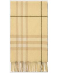 Burberry - Vintage Check Print Cashmere Scarf - Lyst