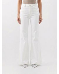 7 For All Mankind - Flared Stretch Denim Jeans - Lyst