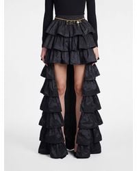 Elisabetta Franchi - Check Tweed Midi Pencil Skirt With Front Slit - Lyst