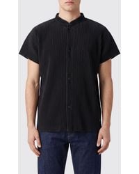 Homme Plissé Issey Miyake - Homme Plissé Issey Miyake Pleated Short-Sleeve Shirt With Mandarin Collar - Lyst