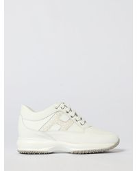 Hogan - Interactive Leather Sneakers With Glitter - Lyst