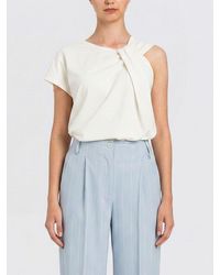 Twinset - Asymmetric Cotton T-Shirts - Lyst