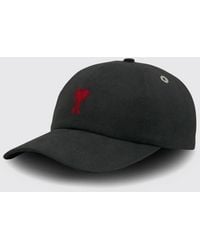 Ami Paris - Cotton Baseball Cap With Contrast Logo - Lyst