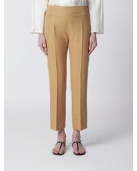 Alberta Ferretti - Viscose Blend Slim Fit Trousers - Lyst