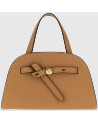 Tory Burch - Romy Small Grained Leather Handbag With Double T Logo - Lyst