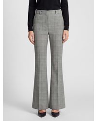 Sportmax - High-Waisted Prince Of Wales Check Flared Trousers - Lyst