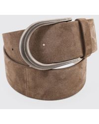 Brunello Cucinelli - Suede Calfskin Belt - Lyst
