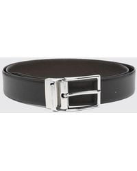 Emporio Armani - Reversible Saffiano Leather Belt - Lyst