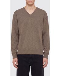 Jil Sander - V-Neck Long-Sleeved Wool Blend Jumper - Lyst