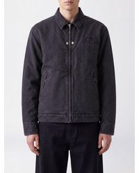 Undercover - Graphic Print Denim Shirt Jacket With Zip Closure - Lyst