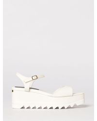 Stella McCartney - Synthetic Leather Wedge Sandals - Lyst