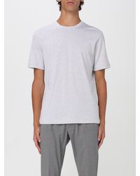 Eleventy - Relaxed Fit Solid T-Shirt With Short Sleeves - Lyst