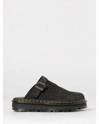 Dr. Martens - Zebzag Suede Mules With Adjustable Strap - Lyst