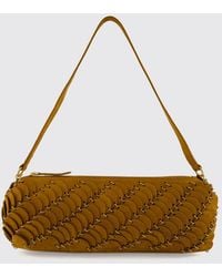 Rabanne - Paco Zylindrische Schultertasche Aus Leder Und Messing Mit Ring - Lyst