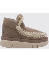 Mou - Bounce Bicolour Suede Ankle Boots With Wool Lining - Lyst