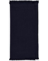 Ferragamo - Wool And Silk Blend Scarf With Fringed Edges - Lyst