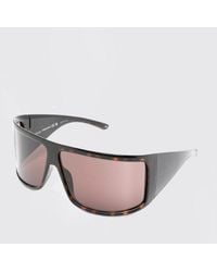 Gucci - Rectangular Acetate Shield Sunglasses With Dark Lenses - Lyst