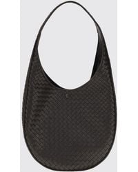 Bottega Veneta - Ovetto Intrecciato Lambskin Shoulder Bag With Woven Handle - Lyst