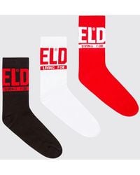 DIESEL - Set Of 3 Pairs Of Cotton Socks - Lyst