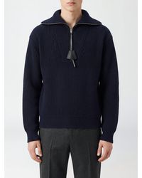 Celine - Wool And Cashmere Half-Zip Jumper With Sailor Collar - Lyst