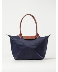 Longchamp - Le Pliage Original L Recycled Nylon And Leather Bag - Lyst
