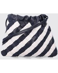 Bottega Veneta - Mini Intrecciato Leather Crossbody Bag With Two-Tone Stripe Motif - Lyst