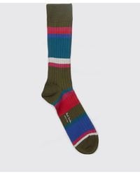 Paul Smith - Striped Organic Cotton Ribbed Socks - Lyst