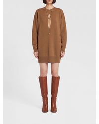 Elisabetta Franchi - Jewelled Cut-Out Knit Mini Dress - Lyst