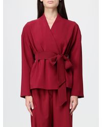 Alberta Ferretti - Short V-Neck Robe Jacket - Lyst