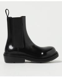 Bottega Veneta - Fireman Brushed Leather Ankle Boots - Lyst
