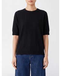 Kangra - Kurzärmeliger Pullover Mit Rundhalsausschnitt Aus Reiner Merinowolle - Lyst