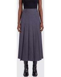 DUNST - High-Waisted A-Line Crêpe Midi Skirt - Lyst