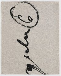 MM6 by Maison Margiela - Rectangular Wool Scarf With Printed Logo - Lyst