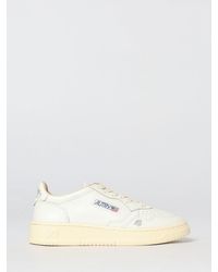 Autry - Medalist Low Leather Sneakers With Shell Embroidery - Lyst