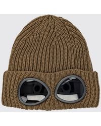 C.P. Company - Ribbed Wool Goggle Beanie With Turn-Up Cuff - Lyst