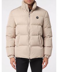 Philipp Plein - Nylon Down Jacket With Logo And Slogan - Lyst